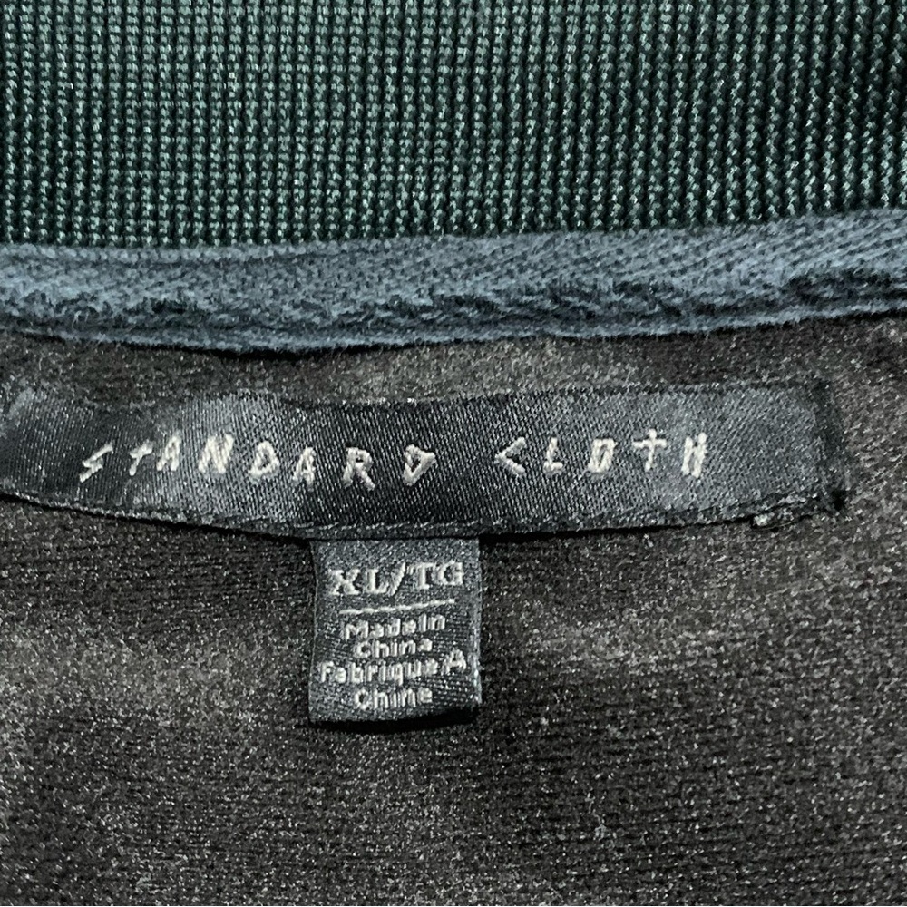 Urban Outfitters Standard Cloth Zip Up Men’s Black Moto Track Jacket Size XL - Picture 4 of 6